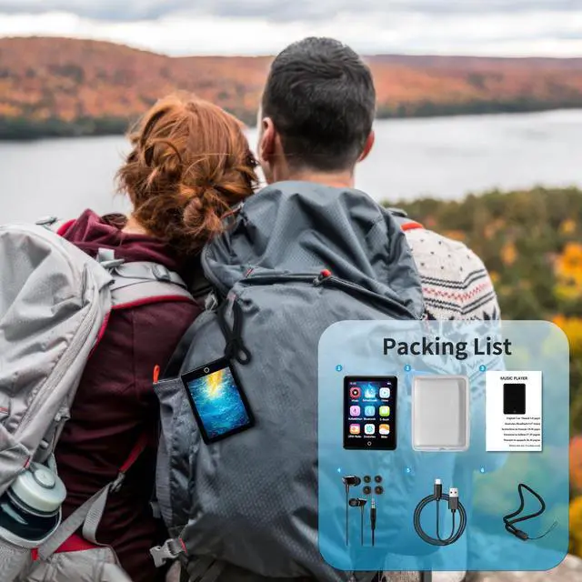 Alt view image 7 of 7 - ODEJOI 64GB MP3 Player with Bluetooth 5.3, 2.8-inch Touchscreen, 18 Soothing Sounds, Speaker Built-in, Shuffle Repeat, Sports Music Player, FM Radio, Voice Recorder, ebook, Support 128GB Micro SD Card