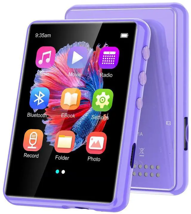 Main image of MP3 Player with Bluetooth 5.3-64GB Portable Music Player with 2.4" Full Touch Screen, MP3 Player with HD Speaker, FM Radio, Video, Voice Recorder, HiFi Sound Shuffle Music Player