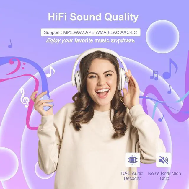 Alt view image 5 of 7 - MP3 Player with Bluetooth 5.3-64GB Portable Music Player with 2.4" Full Touch Screen, MP3 Player with HD Speaker, FM Radio, Video, Voice Recorder, HiFi Sound Shuffle Music Player