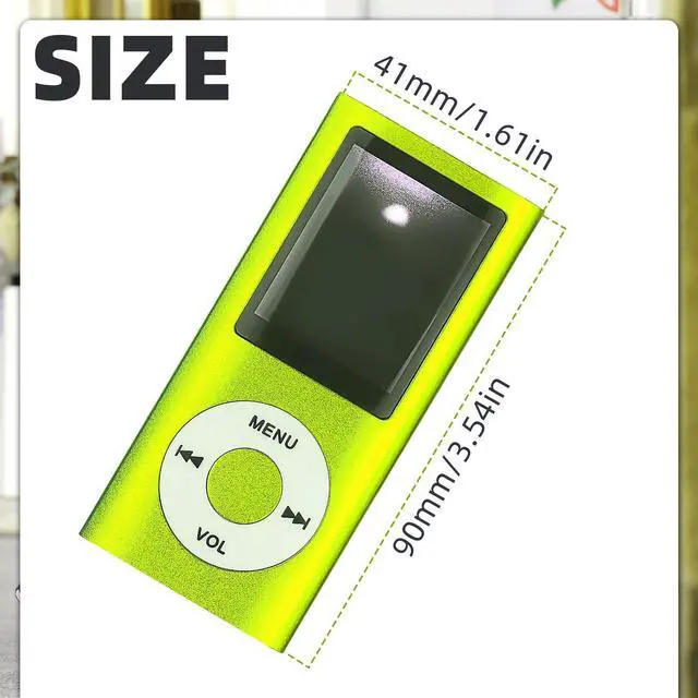 Alt view image 2 of 7 - MP3 Player,Portable Multifunctional MP3 Digital Music Player,1.8 Inch LCD Music-Player with Earphone,Build-in Photo/Video Play/FM Radio/Voice Recorder/E-Book Reader(Memory Card Not Included)-Green