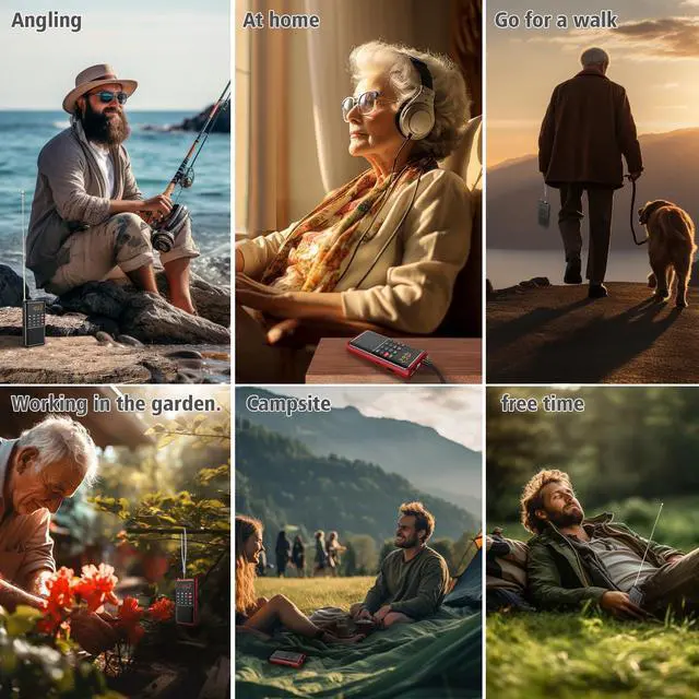 Alt view image 3 of 7 - BOESPATR B01 Mini Portable FM Radio USB Player, TF/SD Card/USB Slot Support Mp3 Play Rec,Pocket Walkman Small Radio with Lock Key,Wristband,Rechargeable Battery Operated, Excellent Reception and Sound