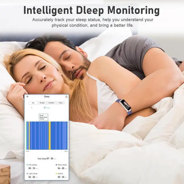 Alt view image 4 of 6 - Fitness Tracker with Step Counter/Calories/Stopwatch, Activity Tracker, Health Tracker with Heart Rate Monitor, Sleep Tracker,1.10''AMOLED Touch Color Screen, Pedometer Watch for Women Men