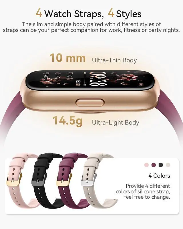 Alt view image 6 of 7 - Fitness Tracker Watch, Smart Watches for Women with Heart Rate/Blood Oxygen/Sleep Monitor, 20+ Sports Modes Fitness Watches for Women/Men, Activity & Step Tracker Smart Watch for Android/iOS Phones