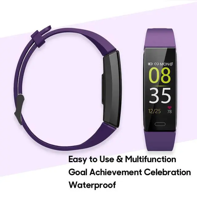 Alt view image 3 of 7 - ZURURU Fitness Tracker with Blood Pressure Heart Rate Sleep Health Monitor for Men and Women, Upgraded Waterproof Activity Tracker Watch, Step Calorie Counter Pedometer Purple