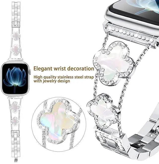 Alt view image 4 of 7 - Efolen BAND B2122 (Silver/White, 38-40-41-42mm)