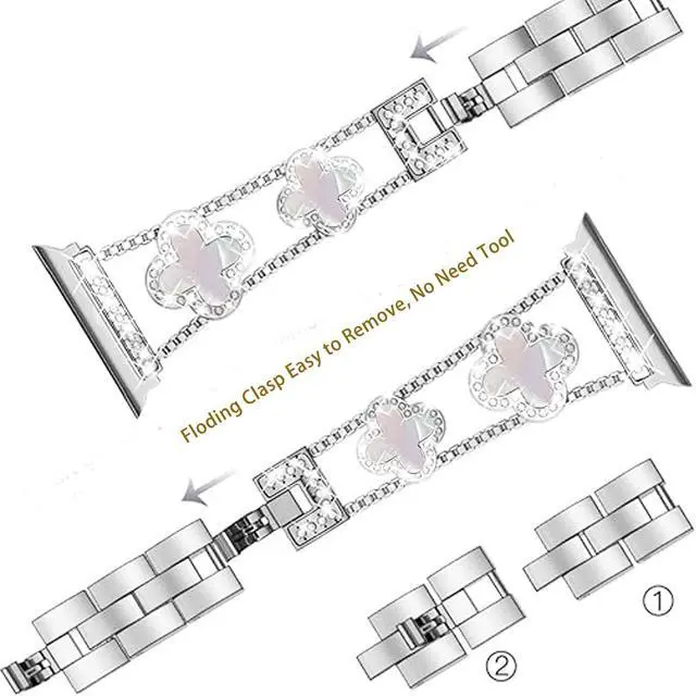 Alt view image 5 of 7 - Efolen BAND B2122 (Silver/White, 38-40-41-42mm)
