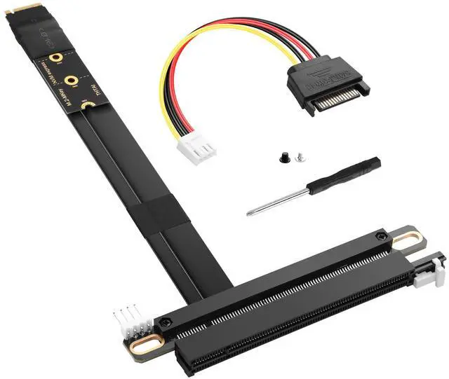 Main image of SinLoon M.2 NGFF NVMe Key M to PCIe 3.0 X16 Extender Cable M.2 to PCI-E 3.0 X16 Female Riser Cable for M2 2230 2242 2260 2280 20CM