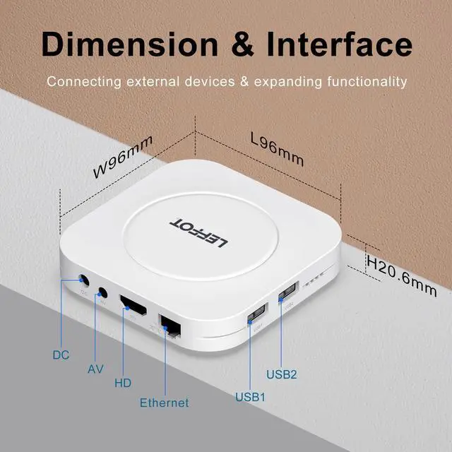 Alt view image 7 of 7 - Android 14 TV Box 2025, LEFFOT M1 Plus 4K Ultra HD Streaming Device for TV, 4GB RAM + 128GB ROM, Android Box with Google Assistant Voice Remote, HDR 10, 2.4G & 5G WiFi 6, BT 5.4, RK3528 Quad-Core A53