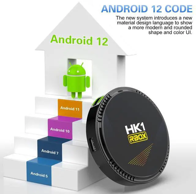 Alt view image 3 of 7 - Android Box, Android 12.0 TV Box with 4GB RAM 32GB ROM Allwinner H618 Quad-Core 64-bit Cortex-A53, Builtin 2.4GHz/5.0GHz WiFi6 Bluetooth 5.0+, Support H.265/3D/8K Ultra HD/HDMI 2.0 Smart TV Box