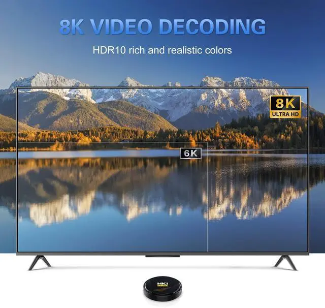 Alt view image 6 of 7 - Android Box, Android 12.0 TV Box with 4GB RAM 32GB ROM Allwinner H618 Quad-Core 64-bit Cortex-A53, Builtin 2.4GHz/5.0GHz WiFi6 Bluetooth 5.0+, Support H.265/3D/8K Ultra HD/HDMI 2.0 Smart TV Box