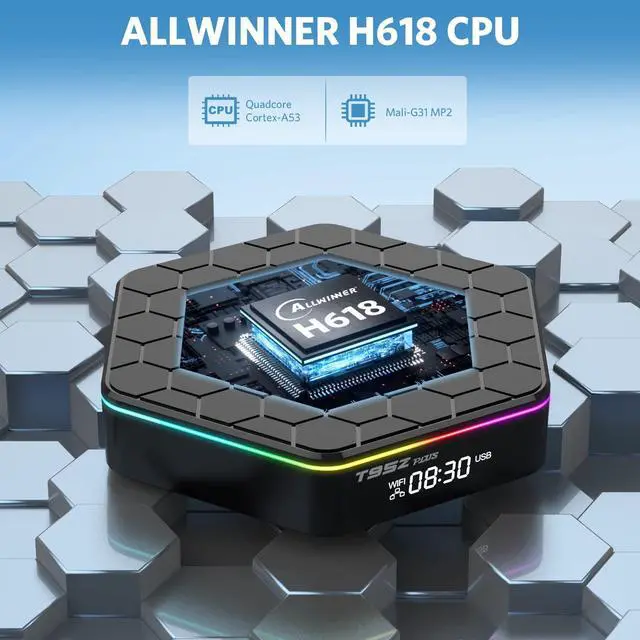 Alt view image 6 of 7 - Android 12.0 TV Box 6k/3D HD Tv Box H618 Quadcore 4GB RAM 32GB ROM 2.4G/5.0G Dual WiFi & BT 5.0 Android Box Support Multi-Lingual Iptv Box with LAN Ethernet 10/100M for Movie Game Chat etc.