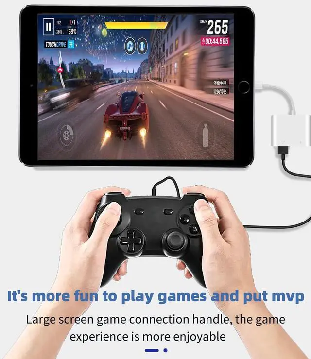 Alt view image 5 of 7 - Apple Lightning to USB Camera Adapter with Charging Port, MFi Certified OTG Cable for iPhone 14 13 12 11XS X 8 iPad to Camera, USB Flash Drive, SSD Hard Drive, Card Reader, MIDI Keyboard