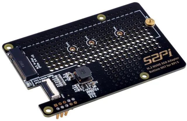 Main image of GeeekPi N07 PCIe M.2 M-Key NVMe SSD PCIe Peripheral Bottom Board for Raspberry Pi 5, Support M.2 Key-M NVMe SSD 2230/2242/2260/2280