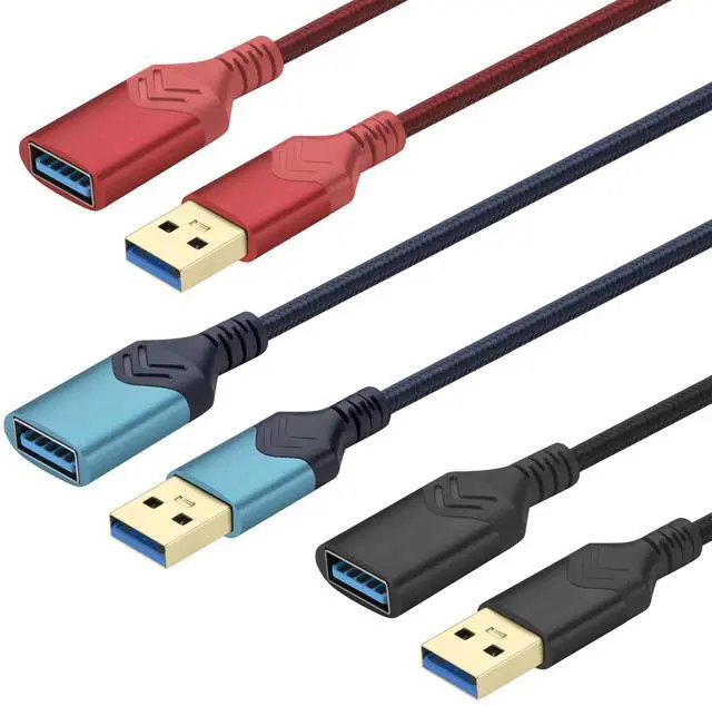 Alt view image 2 of 6 - USB 3.0 Extension Cable, 15FT High Speed Extension Cable USB A Male to Female Extension Cord for Playstation/Xbox/Flash Drive/Card Reader/Hard Drive/Keyboard/Printer/Scanner (Black, 1Pack 15FT)