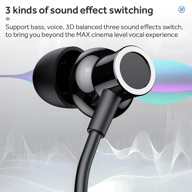 Alt view image 6 of 7 - Sport Neckband Headphones Bluetooth 5.3 in Ear 100 Hours Working Time with LED Battery Indicator Magnetic Neckband Wireless Stereo Headset IPX5 Waterproof for Sports/Workout/Office