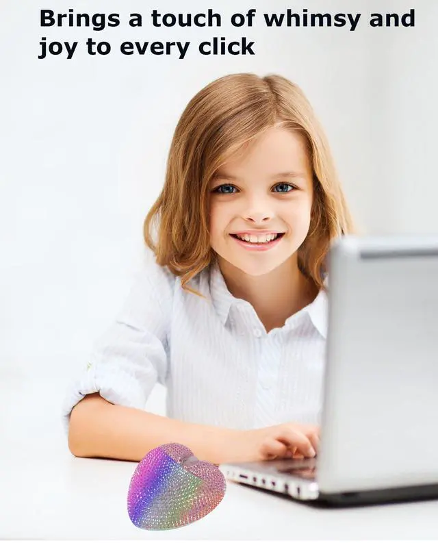 Alt view image 3 of 6 - Wireless Bluetooth Mouse Cute Pink Love Heart Shinning Led Light Silent Portable Lightweight USB Optical Cordless Dual Mode Mice for PC Laptop Computer Tablet Mac MacBook Pro Kids Girls Women Gift