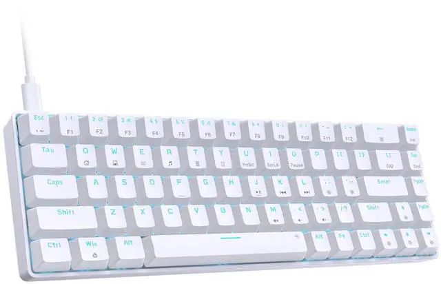 Main image of DIERYA T68SE 60% Gaming Mechanical Keyboard,Ultra Compact Mini 68 Key with Red Switches Wired Keyboard,Anti-Ghosting Keys, for Windows Laptops and PC Gamers,White