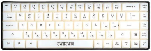 Alt view image 7 of 7 - CHONCHOW Mini 60% Gaming Keyboard, Rainbow RGB Backlit 68 Keys Small Compact Keyboard, Transparent USB Wired Gaming Keyboards for Windows Laptop PC Mac Xbox PS4 PS5 Gamer