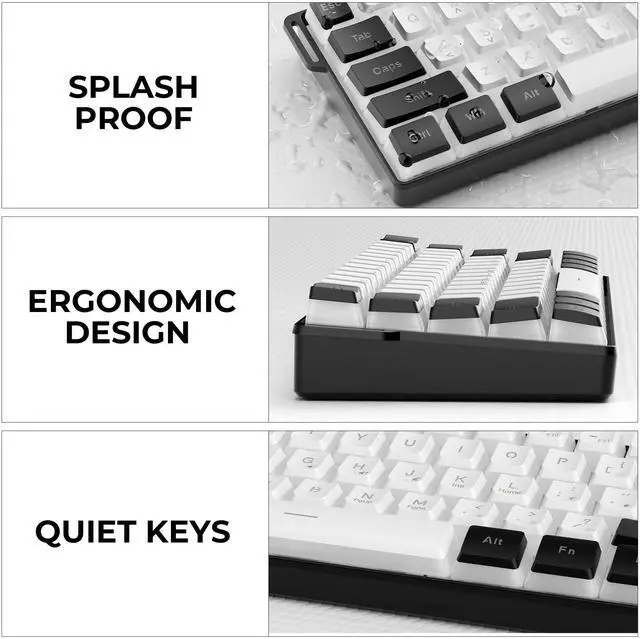 Alt view image 5 of 7 - OHY 60% Gaming Keyboard,Wired Backlit Mini Membrane Keyboard, Strong Mechanical Feel for PC/Mac Gamer, Typist, Travel, Easy to Carry on Business Trip(61 Keys)-Black