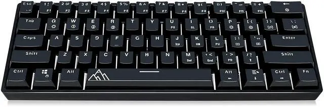 Alt view image 2 of 7 - One - Hot-Swappable 60% Mechanical Keyboard with Extra Colorful Keycaps, RGB Lights, Spill Proof, Optical Switches (Gateron Blue)