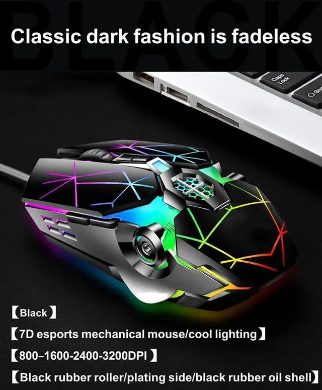 Alt view image 7 of 7 - Ltvystore Retro Typewriter Mechanical Keyboard and Mouse Combo, Black with Blue Switch and 9 True RGB Backlight Modes, Cool Light Up for Gaming, Work, Mac, PC, Windows