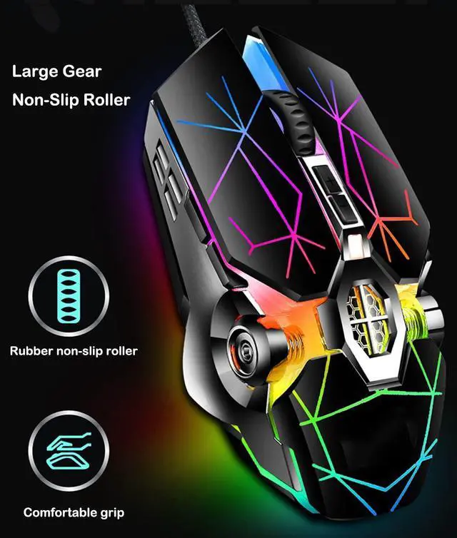 Alt view image 5 of 7 - Ltvystore Retro Typewriter Mechanical Keyboard and Mouse Combo, Black with Blue Switch and 9 True RGB Backlight Modes, Cool Light Up for Gaming, Work, Mac, PC, Windows