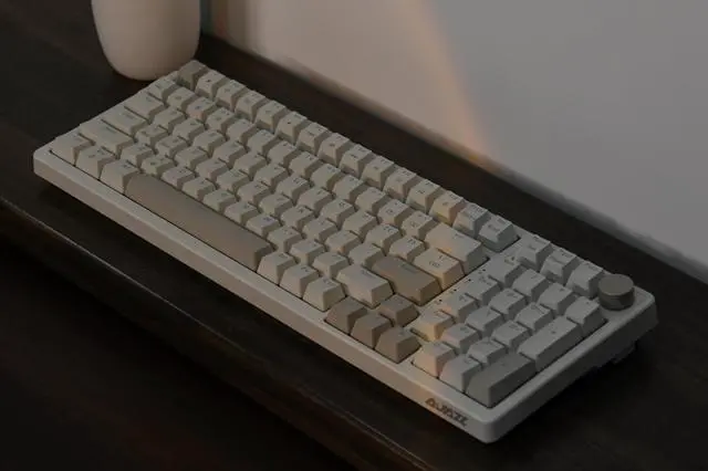 Alt view image 7 of 7 - FIRSTBLOOD ONLY GAME. AK992 Retro Wired Mechanical Keyboard, 98 Keys Full Layout, Hot-Swappable USB Gaming Keyboard with Red Switches, Multimedia Keys Knob, Blue Backlit, Anti-Ghosting, Grey