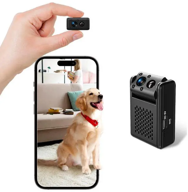 Main image of Hidden Camera, 2025 Nanny Cam for Home | Motion Detection Without WiFi, Free 1-Year Cloud Storage, 4K HD Day & Night Recording Smart Mini Camera for Home/Baby/Pet (Black)