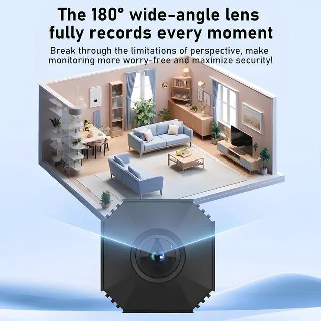 Alt view image 3 of 6 - 4K Ultra Hidden Camera, Nanny Cam Hidden Camera, Small Mini Camera, Secret Cameras for Spying,Longer Battery Life, Motion Detection Alerts, SD/Cloud Storage, Phone App Control & Real-Time Alerts