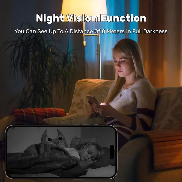 Alt view image 5 of 7 - 4K Mini Security Camera, WiFi Wireless Camera Small Portable HD Nanny Cam with Motion Detection, Cloud & SD Storage, Night Vision,Wide Angle,Can No Need WiFi Cams Micro Cameras for Home Indoor Outdoor