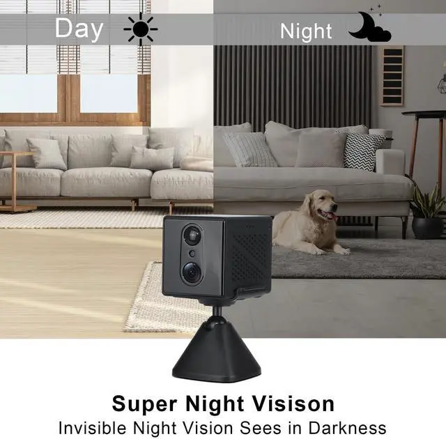 Alt view image 5 of 7 - 5G Mini Spy Camera with 4K WiFi Hidden Wireless Nanny Cam for Indoor Home Security, Night Vision, AI Human Detection, 90-Day Standby, camaras espias ocultas,and Phone App Control(APP:O-KAM Pro)