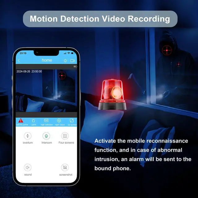 Alt view image 6 of 7 - Mini Camera Wireless Indoor Security Camera with Night Vision: Motion Detection, Dual Storage (Cloud/SD), App Control, Magnetic Mount for Home/Office/Baby/Pet 24/7 Monitoring (Black)