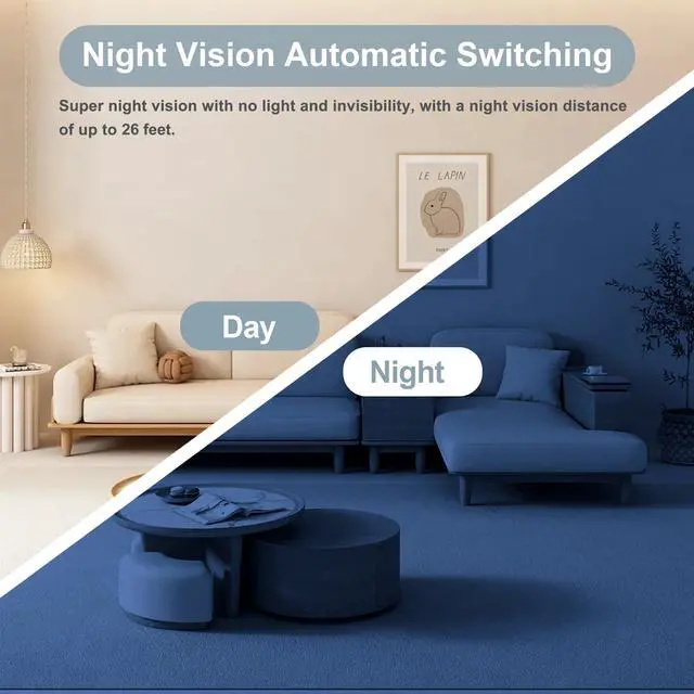 Alt view image 5 of 7 - Mini Camera Wireless Indoor Security Camera with Night Vision: Motion Detection, Dual Storage (Cloud/SD), App Control, Magnetic Mount for Home/Office/Baby/Pet 24/7 Monitoring (Black)