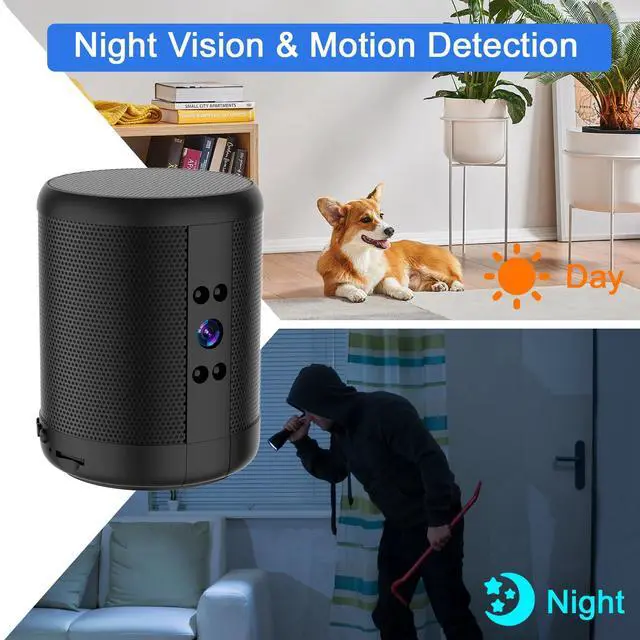 Alt view image 6 of 7 - TnoxHD Indoor Camera Bluetooth Speaker, HD Wireless Home Security Camera with Night Vision, Motion Detection 24/7 Recording, SD/Cloud Storage-WiFi Nanny Cam Baby Monitor
