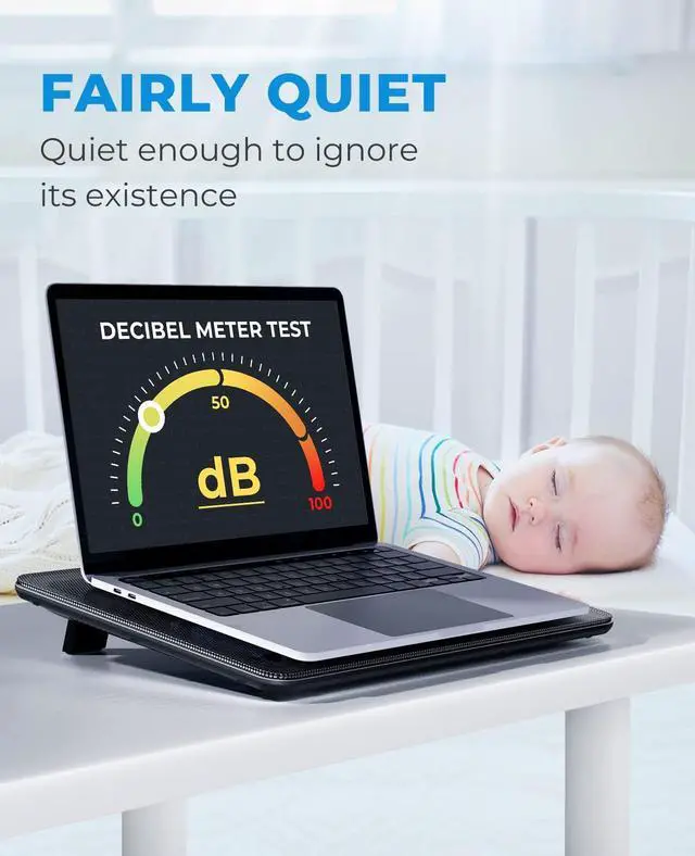 Alt view image 6 of 7 - havit HV-F2056 15.6"-17" Laptop Cooler Cooling Pad - Slim Portable USB Powered (3 Fans), Black/Blue