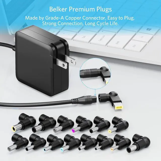 Alt view image 3 of 7 - Belker 90W Universal Laptop Charger Power Adapter Cord Supply Replacement for Dell Hp Acer Asus Lenovo Thinkpad Toshiba Samsung Sony Fujitsu Notebook Ultrabook Chromebook