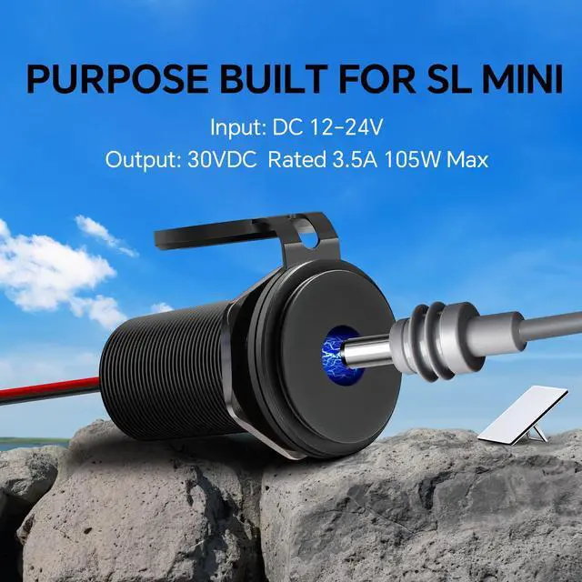 Alt view image 2 of 7 - RVSPARK for Starlink Mini 12V Adapter Recessed Mount, DC 12V to 30V Step Up Converter Waterproof & Aluminum, Power Supply Starlink Mini Accessories for RV, Boat, Camper, Off-Grid Use