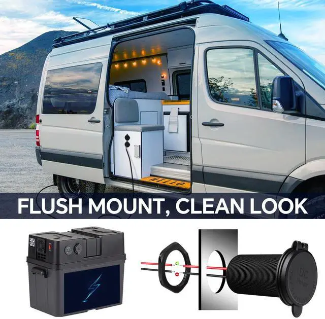 Alt view image 4 of 7 - RVSPARK for Starlink Mini 12V Adapter Recessed Mount, DC 12V to 30V Step Up Converter Waterproof & Aluminum, Power Supply Starlink Mini Accessories for RV, Boat, Camper, Off-Grid Use