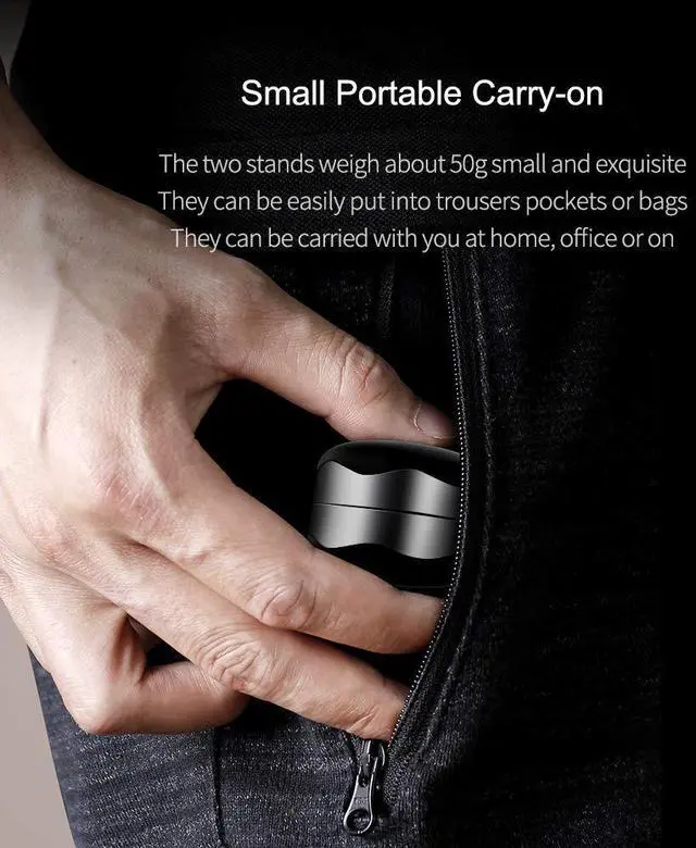 Alt view image 5 of 7 - Laptop Cooling Pad, Hagibis Ergonomic Laptop Stand Small Invisible Cooler Ball Portable Magnetic Foot Heat for MacBook Pro Computer