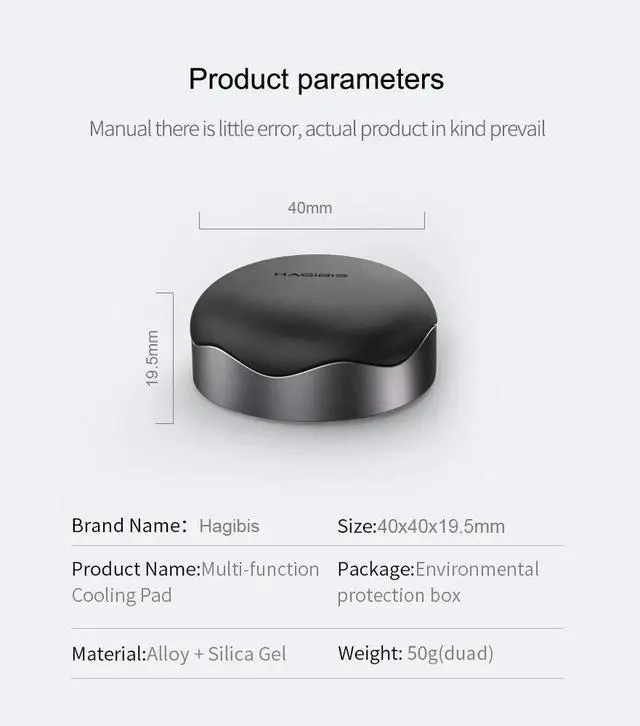 Alt view image 7 of 7 - Laptop Cooling Pad, Hagibis Ergonomic Laptop Stand Small Invisible Cooler Ball Portable Magnetic Foot Heat for MacBook Pro Computer