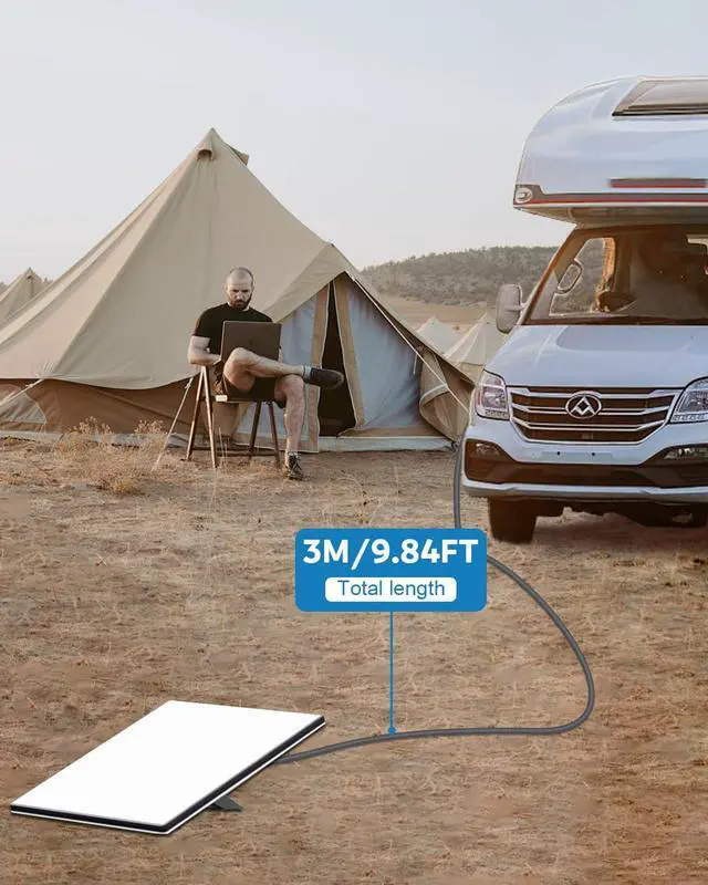 Alt view image 5 of 7 - Starlink Mini Cable Car Charger 10FT Starlink Mini Power Cable DC 12V 24V Cigarette Lighter Power Cord with Digital Display USB C PD 30W and USB A QC 3.0 30W Ports for Trucks and Cars