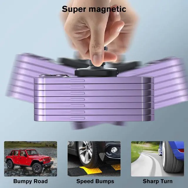 Alt view image 4 of 7 - OHLPRO for Magsafe Car Charger for Women Men, Magnetic Wireless Car Mount for iPhone 17 Pro Max, 16/15 Series, 15W Fast Charging Phone Holder Vent and Dashboard