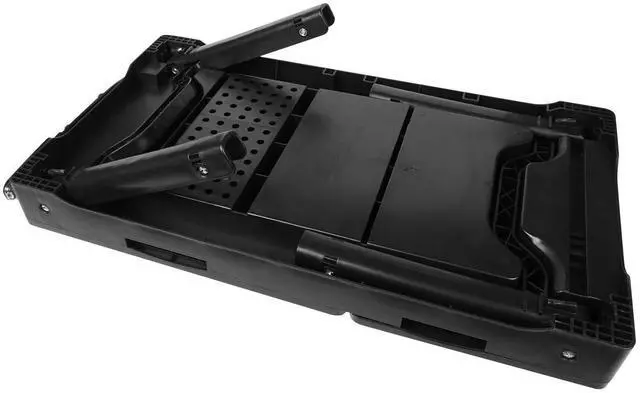 Alt view image 5 of 7 - Moclever Laptop Bed Stand  Adjustable Laptop Table with Cooling Fan, Foldable Laptop Desk with USB Hub, LED Light & Storage  Multi-Functional Computer Tray for Bed, Sofa, Home, and Office