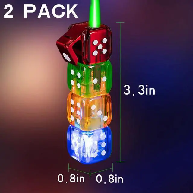 Alt view image 5 of 6 - 2 Pack Colorful Jet Flame Lighter,Refillable Butane Lighter,Cool Jet Torch Lighters Windproof,Adjustable Flame,BBQ Candles (Without Gas)