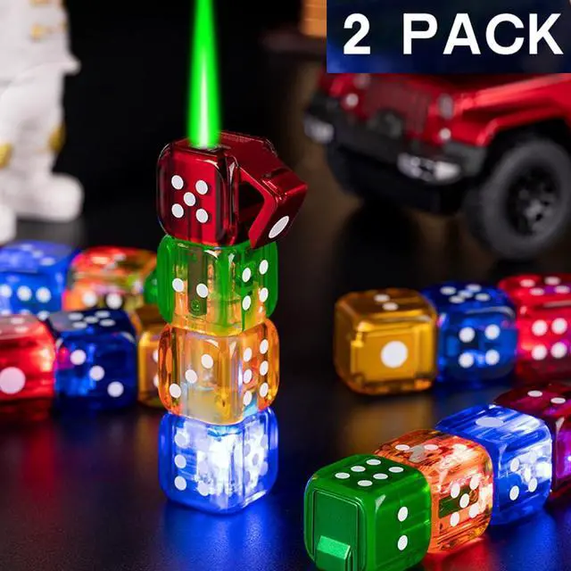 Alt view image 4 of 6 - 2 Pack Colorful Jet Flame Lighter,Refillable Butane Lighter,Cool Jet Torch Lighters Windproof,Adjustable Flame,BBQ Candles (Without Gas)