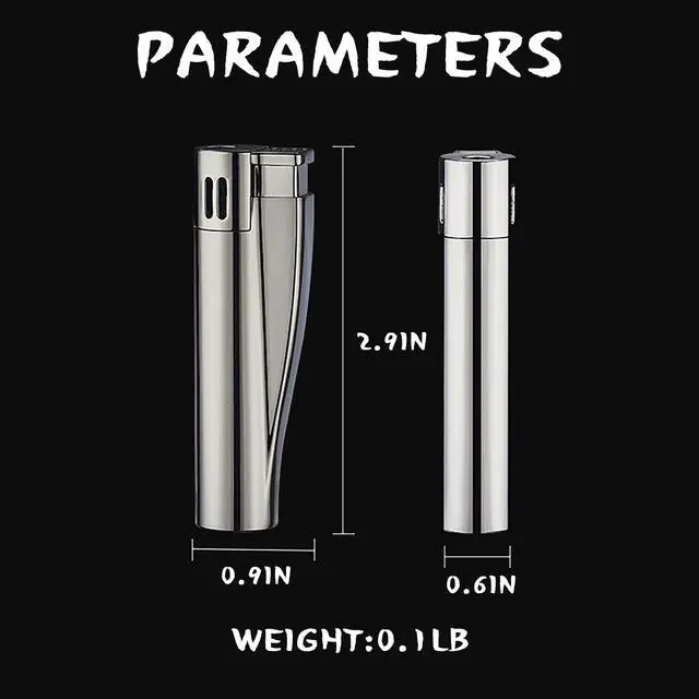 Alt view image 2 of 7 - KAIEOMGN Butane Torch Lighter, Adjustable Pocket Windproof Jet Flame Lighter for Candles Camping Barbecue Kitchen (No Gas) (Color Ice)