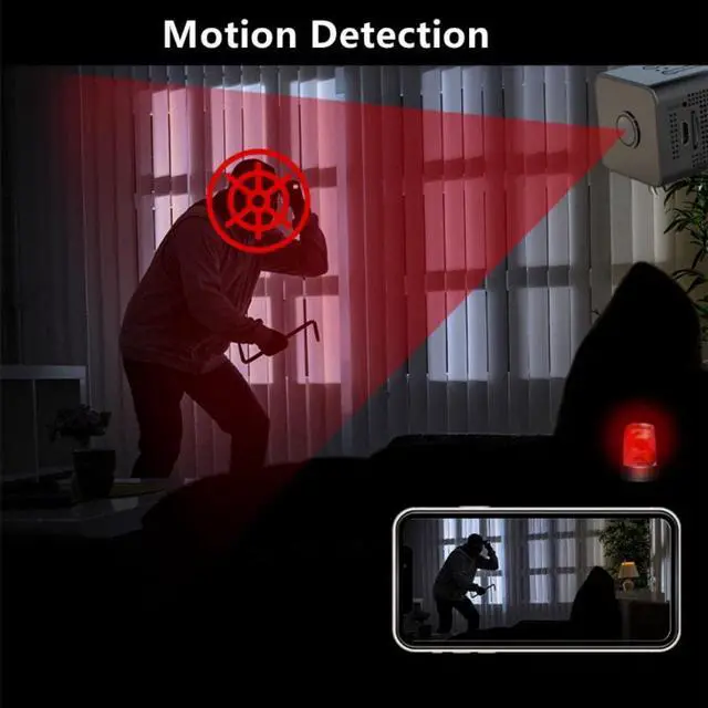 Alt view image 3 of 6 - METRICSQUARE 1080P Spy Camera WiFi Camera Hidden Home Security Nanny Cam with Phone App Control Mini Small Cam Night Vision Motion Detection Video Recording