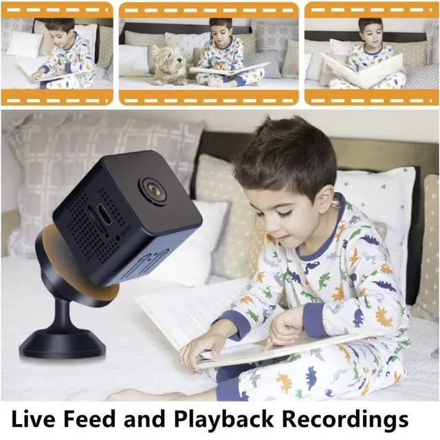 Alt view image 5 of 6 - METRICSQUARE 1080P Spy Camera WiFi Camera Hidden Home Security Nanny Cam with Phone App Control Mini Small Cam Night Vision Motion Detection Video Recording
