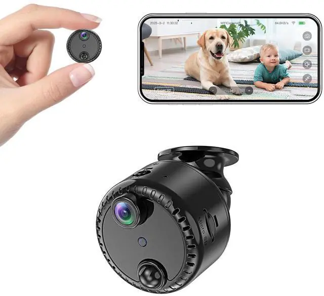 Main image of VIDCASTIVE 4K Mini WiFi Indoor Camera Wireless Nanny Cam with Night Vision, AI Motion Detection, Long Battery Life, Cloud & SD Storage