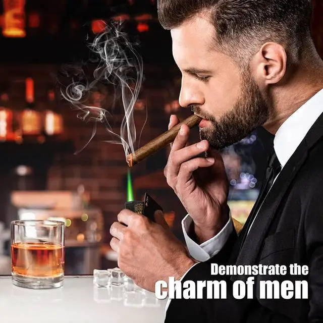 Alt view image 5 of 7 - Jet Torch Lighter, 2 Pack, Green+Red Flame Ace Card Lighter, Cool Lighter Windproof Poker Design, Refillable Butane, for Outdoor, Indoor, Camping, BBQ, Candle, Birthday, Gift (Without Gas)